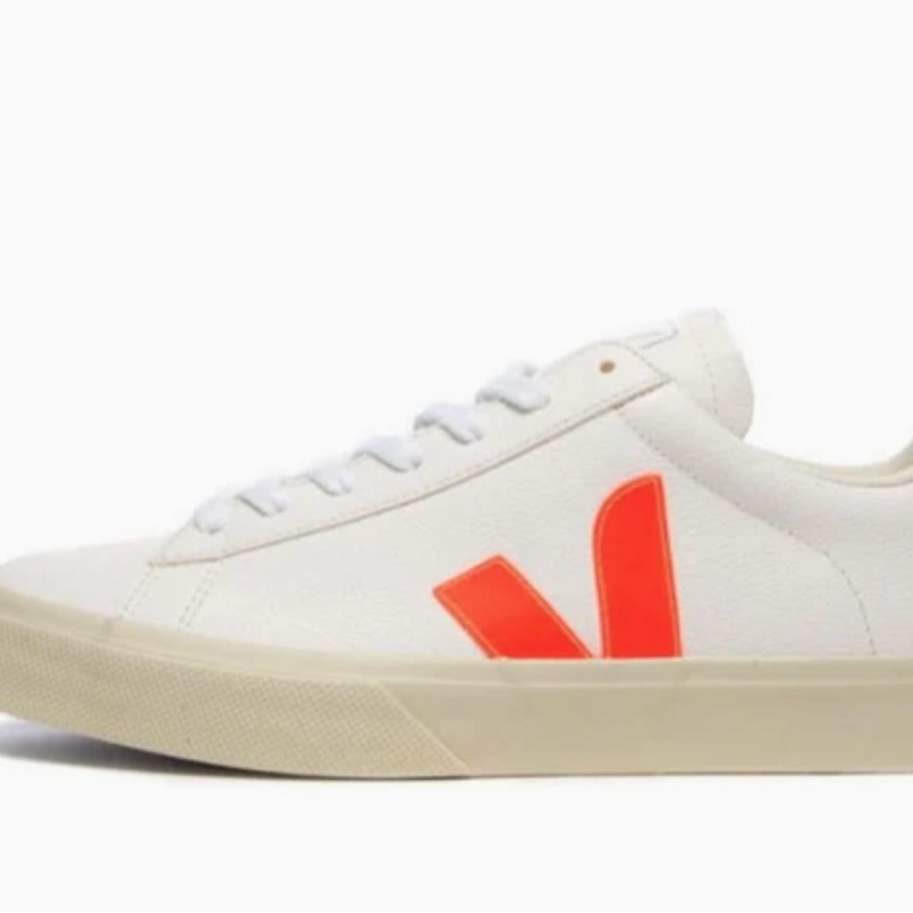 Veja White and Orange Sneakers